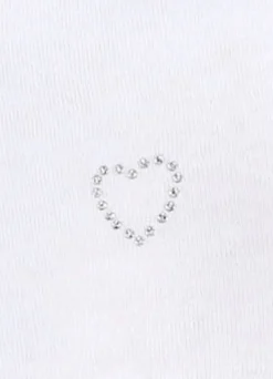 Viererpack Slips mit kleinem Strassherz im Vorderteil