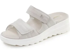 Waldläufer, bequeme Damen-Pantoletten, Weite H, mit herausnehmbarem Fußbett