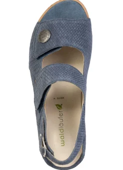 Waldläufer, bequeme Damen-Sandalen, Weite H, mit herausnehmbarem Fußbett