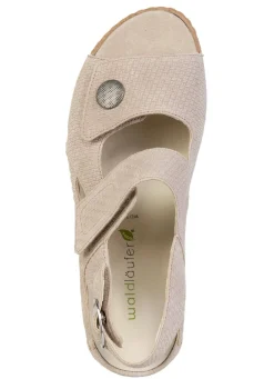 Waldläufer, bequeme Damen-Sandalen, Weite H, mit herausnehmbarem Fußbett