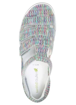 Waldläufer, bequeme Damen-Sandalen, Weite H, mit herausnehmbarem Fußbett