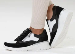 Waldläufer, bequeme Damen-Schnürschuhe, Weite H, mit herausnehmbarem Fußbett