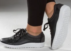 Waldläufer, bequeme Damen-Schnürschuhe, Weite K, mit herausnehmbarem Fußbett