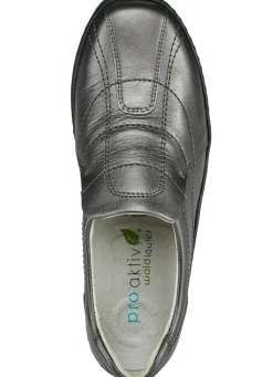 Waldläufer, bequeme Damen-Slipper, Weite H, mit herausnehmbarem Fußbett