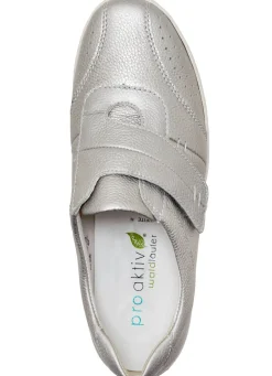 Waldläufer, bequeme Damen-Slipper, Weite H, mit herausnehmbarem Fußbett