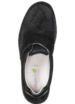 Waldläufer, bequeme Damen-Slipper, Weite K, mit herausnehmbarem Fußbett