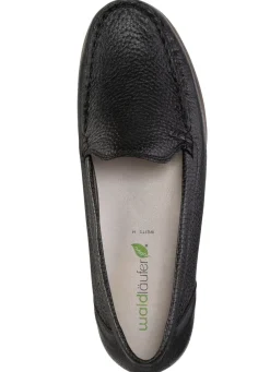 Waldläufer, bequeme Damen-Slipper, Weite H, mit herausnehmbarem Fußbett