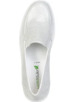 Waldläufer, bequeme Damen-Slipper, Weite H, mit herausnehmbarem Fußbett