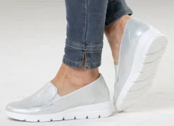 Waldläufer, bequeme Damen-Slipper, Weite H, mit herausnehmbarem Fußbett