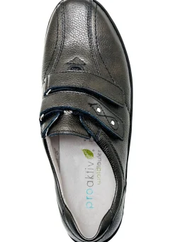 Waldläufer, bequeme Damen-Slipper, Weite H, mit herausnehmbarem Fußbett