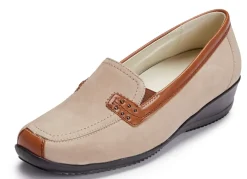 Waldläufer, bequeme Damen-Slipper, Weite H, mit herausnehmbarem Fußbett