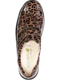 Waldläufer, bequeme Damen-Slipper, Weite H, mit herausnehmbarem Fußbett