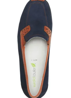 Waldläufer, bequeme Damen-Slipper, Weite H, mit herausnehmbarem Fußbett