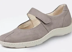 Waldläufer, bequeme Damen-Slipper, Weite H, mit herausnehmbarem Fußbett