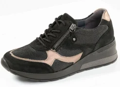 Waldläufer, bequeme Damen-Sneaker, Weite H, mit herausnehmbarem Fußbett