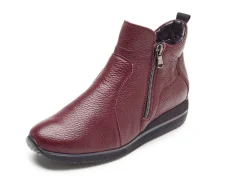 Waldläufer, bequeme Damen-Stiefeletten, Weite H, aus Hirschleder