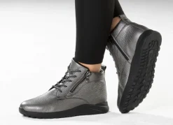 Waldläufer, bequeme Damen-Stiefeletten, Winterschuhe, Weite H, aus Hirschleder