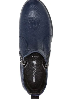 Waldläufer, bequeme Damen-Stiefeletten, Weite H, aus Hirschleder