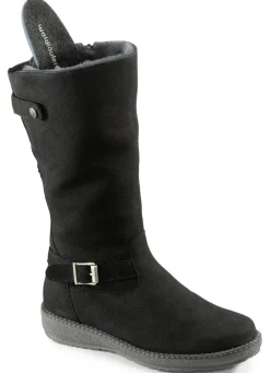 Waldläufer, gefütterte Damen-Stiefel, Winterschuhe, Weite H, mit Lammfell