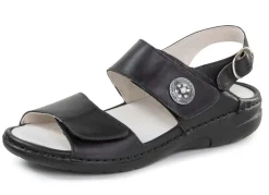 Waldläufer Sandale mit Metallschmuck mit Glitzersteinchen