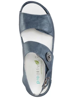 Waldläufer Sandale mit Metallschmuck mit Glitzersteinchen