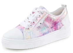 Waldläufer Schnür-Sneaker mit verspieltem Druck