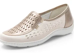 Waldläufer, sommerliche Damen-Slipper, Weite H, mit herausnehmbarem Fußbett