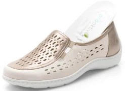 Waldläufer, sommerliche Damen-Slipper, Weite H, mit herausnehmbarem Fußbett