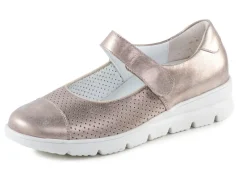 Waldläufer Spangenschuh aus teilweise gelochtem Leder