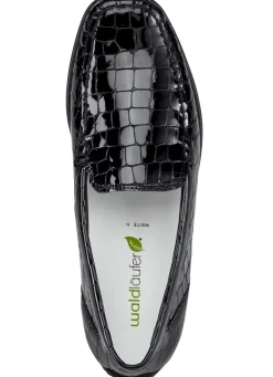 Waldläufer, stilvolle Damen-Slipper, Weite H, mit herausnehmbarem Fußbett