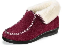 Warme Damen-Hausschuhe, Weite H, mit Wolle