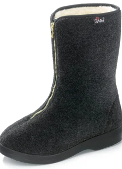 Warme Damen-Hausschuhe, Weite H, mit Reißverschluss