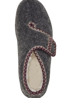 Warme Damen-Hausschuhe, Weite H, mit Klettverschluss