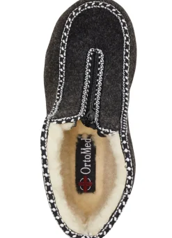 Warme Damen-Hausschuhe, Weite H, mit Reißverschluss