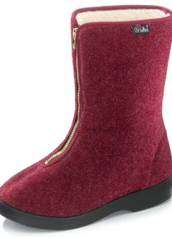 Warme Damen-Hausschuhe, Weite H, mit Reißverschluss