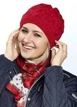Warme Damen-Mütze, mit angesagtem Zopfmuster