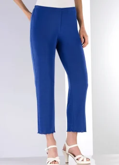 Weich fließende, 7/8-lange Hose