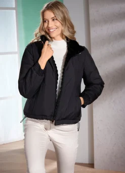 Wende-Kurzjacke mit Reißverschlussleiste