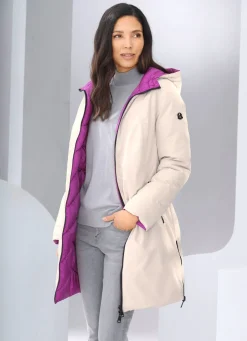 Wende-Kurzmantel mit fester Kapuze