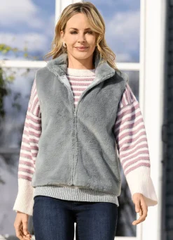 Weste aus flauschigem Kunstfell