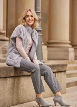 Weste in Zopfmuster-Optik