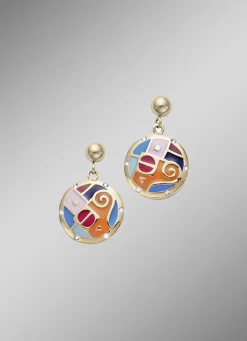 Wunderschöne Ohrstecker mit Mosaikmuster