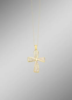 Wundervoller Kreuz-Anhänger mit Zirkonia