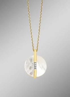 Zarte Eleganz: Anhänger mit echt Perlmutt und Ankerkette