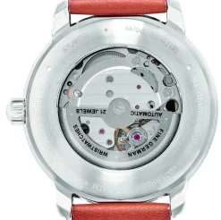 Zeppelin-Automatik-Herrenuhr mit Edelstahlgehäuse und Lederband