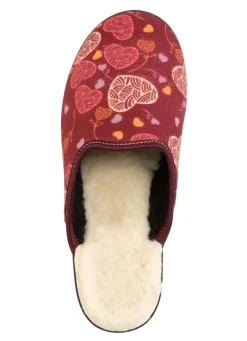 Zweierpack, gefütterte Damen-Hausschuhe, Weite H, mit Textildruck