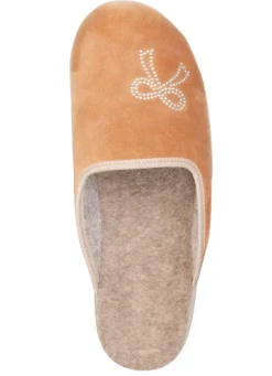 Zweierpack, klassische Damen-Hausschuhe, Weite G, mit funkelnden Glitzersteinchen