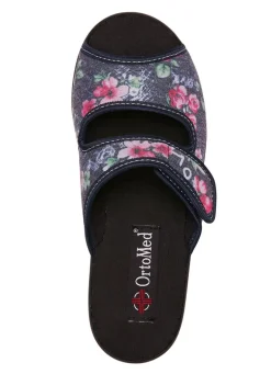 Zweierpack, klassische Damen-Hausschuhe, Weite H, mit Klettverschluss