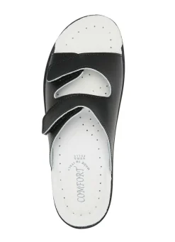 Zweierpack klassische Damen-Pantoletten, Weite H, mit Klettverschluss