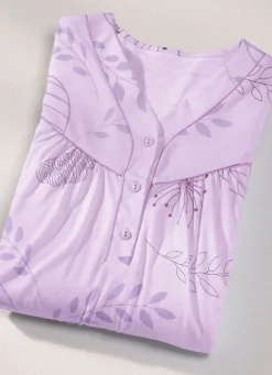 Zweierpack Nachthemden, 3/4 -langen Ärmeln mit Knopfleiste